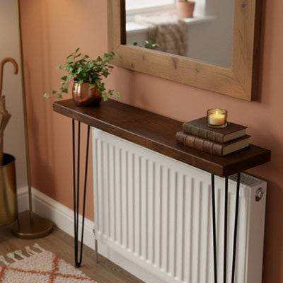 Toolty Rustic Handmade Dark Oak Console Table