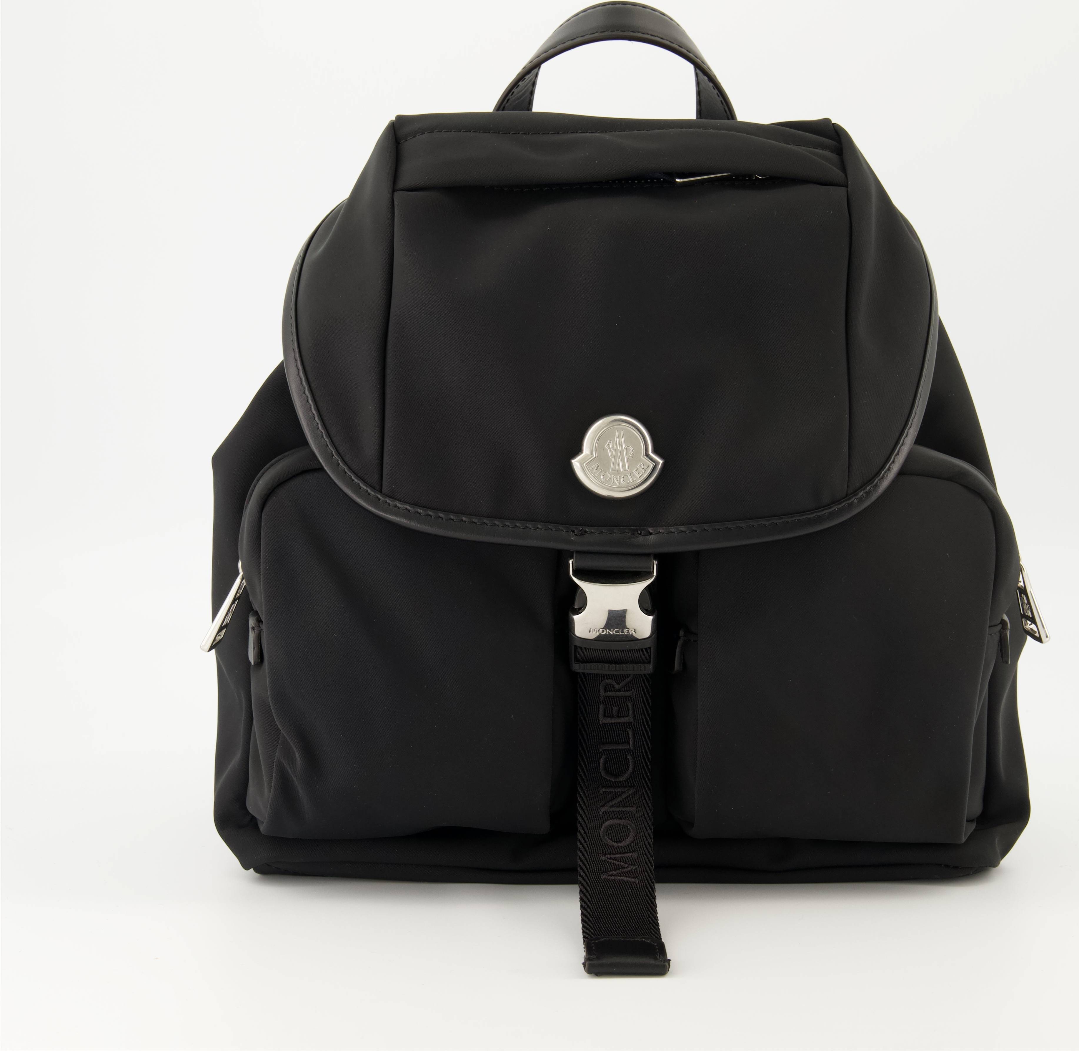Moncler Rygsæk Med Logo-Formet Applikation - Sort