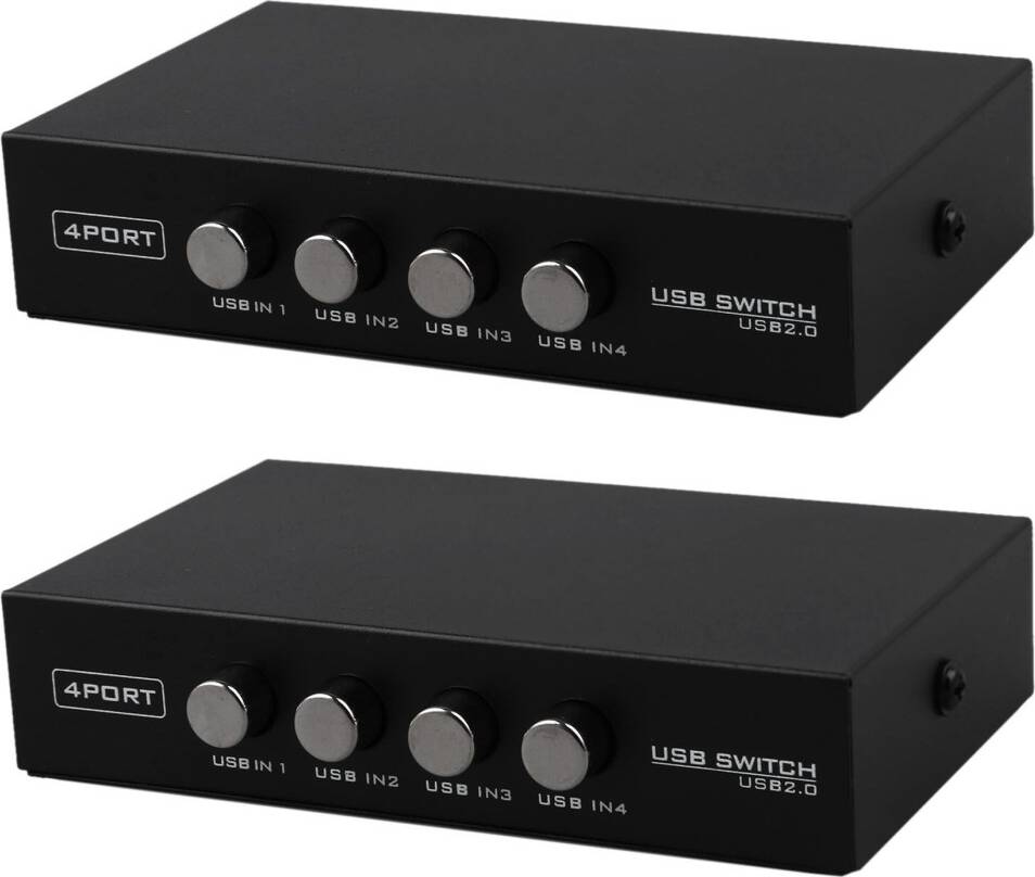 Mini 4 Ports USB Printer Scanner Sharing Splitter Box