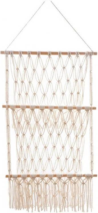 Handwoven Cotton Rope Hanging Shelf