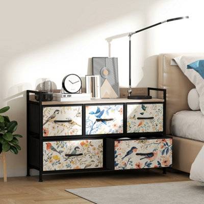 Homcom 5-Drawer White