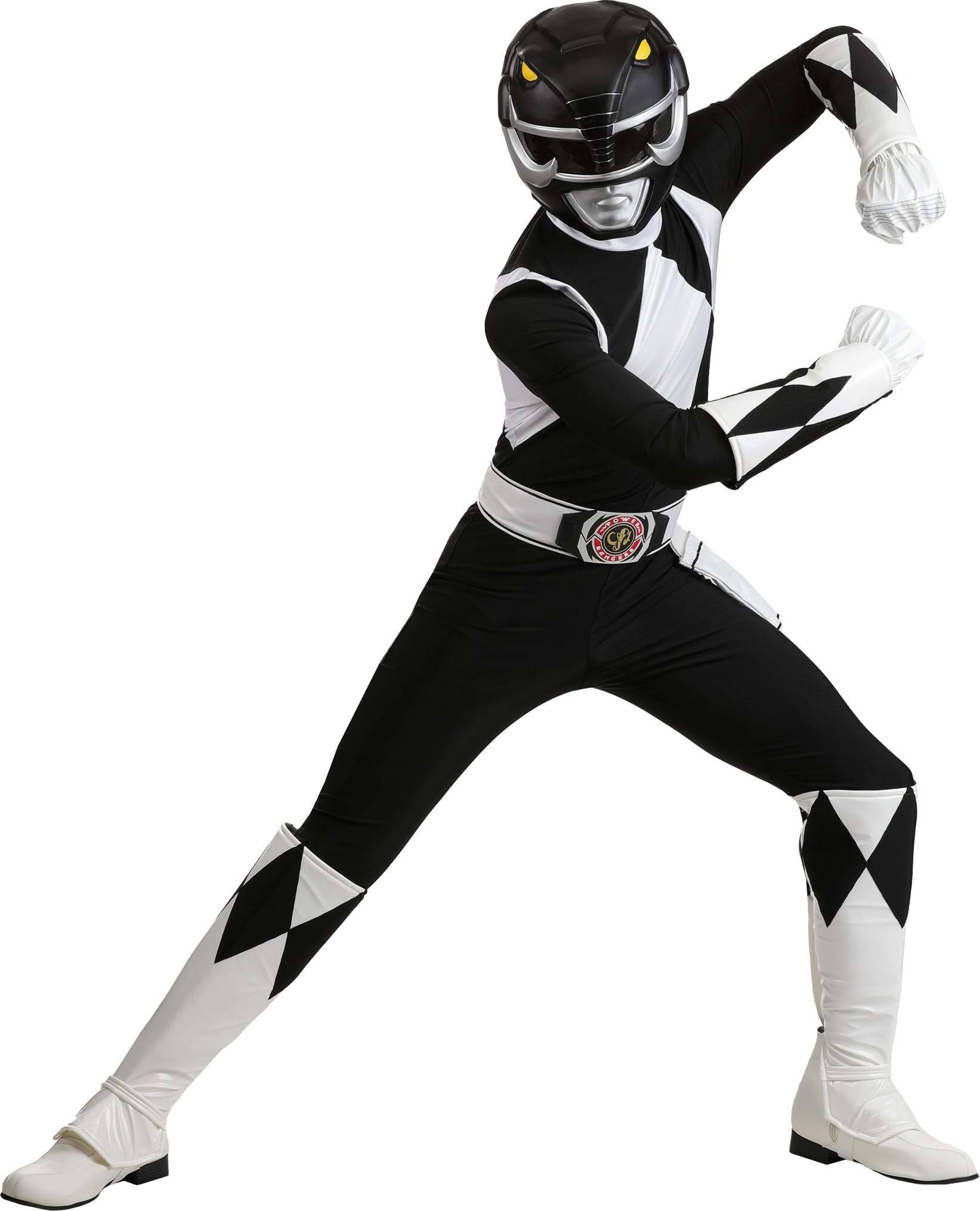 Fun Costumes Authentic Power Rangers Men's Black White
