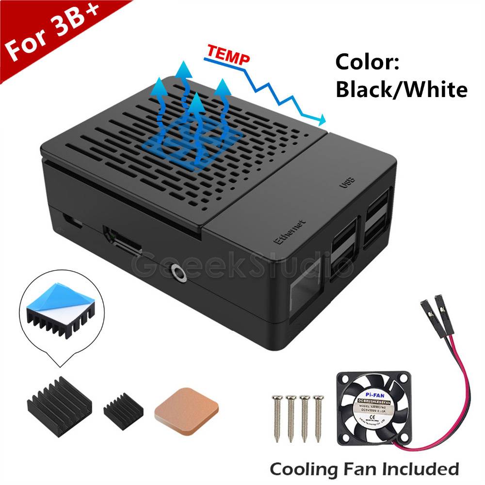 ABS Behuizing Zwart Wit Raspberry Pi 4B