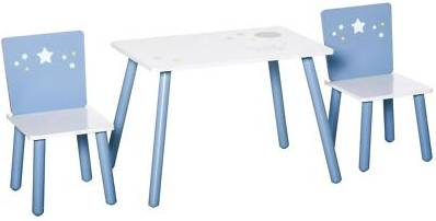 White bedroom set Homcom 3 Pcs Kids Table Chairs Dining Set