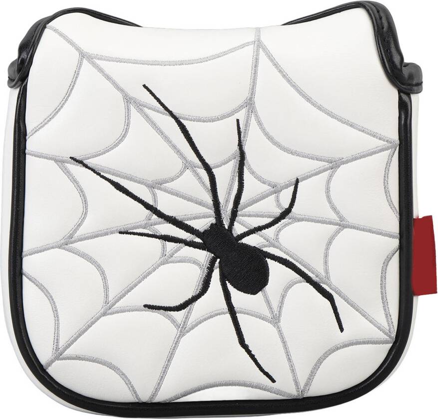 Putter Cover Spider Embroidered Pattern White