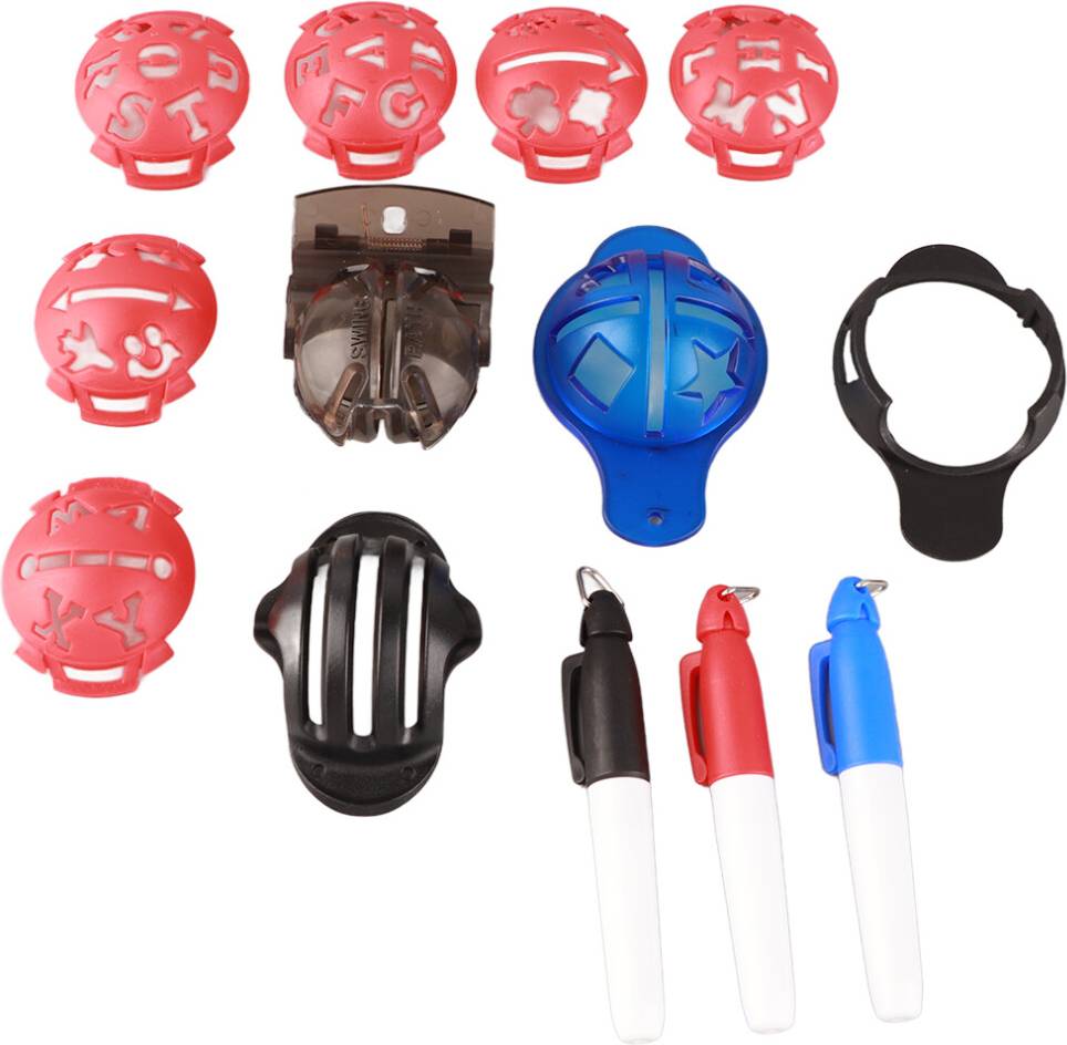 12Pcs Golf Ball Marker Alignment Kit