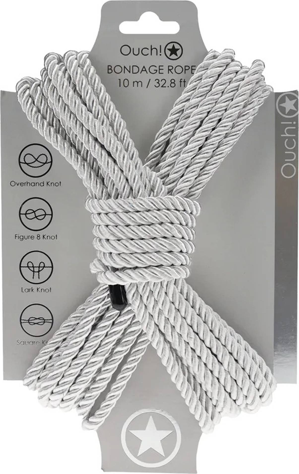 Polyester Bondage Rope 10m Sølv