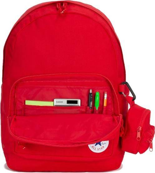 Converse Large Capacity Zipper Closure Backpack - Red