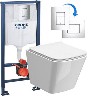 Wall hung toilet set Wall Hung Rimless Toilet Set