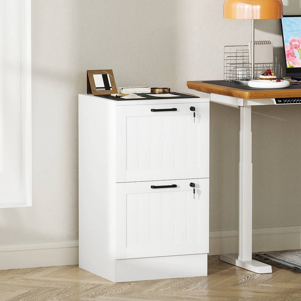 Homcom 2 Drawer File With Lock Storage Cabinet