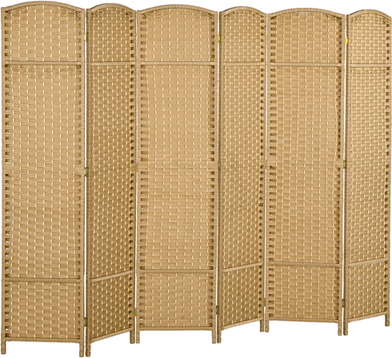 Homcom 6 Panel Folding Privacy Screen Room Divider