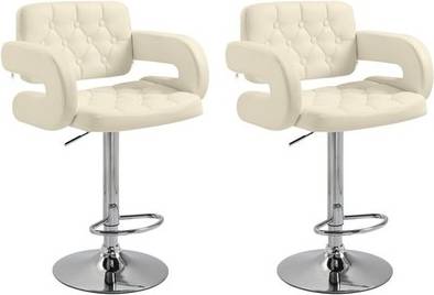 Homcom Set Of 2 Height Adjustable Barstools Bar Stool