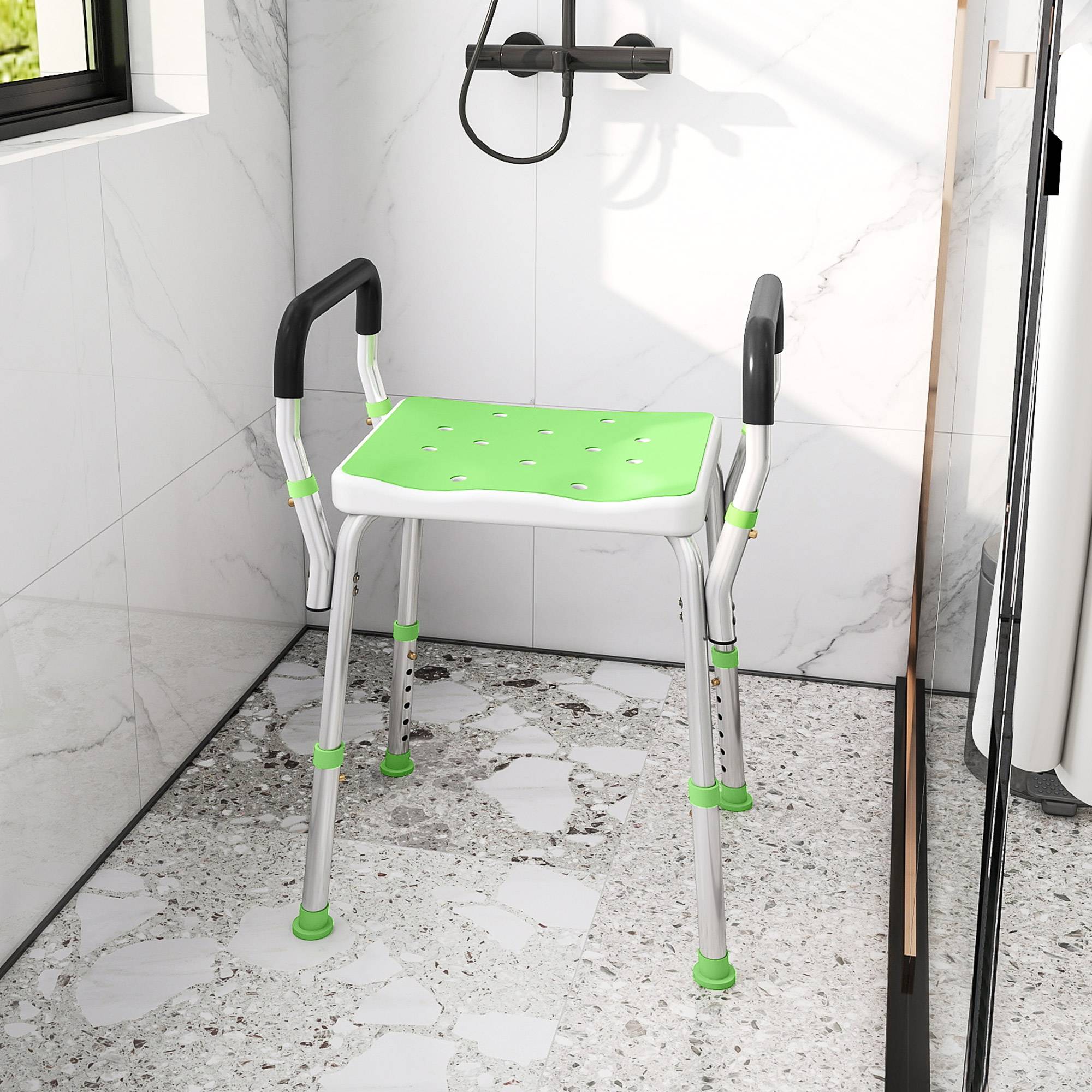 Portable bathtub Homcom Portable Non Slip Small Shower Chair