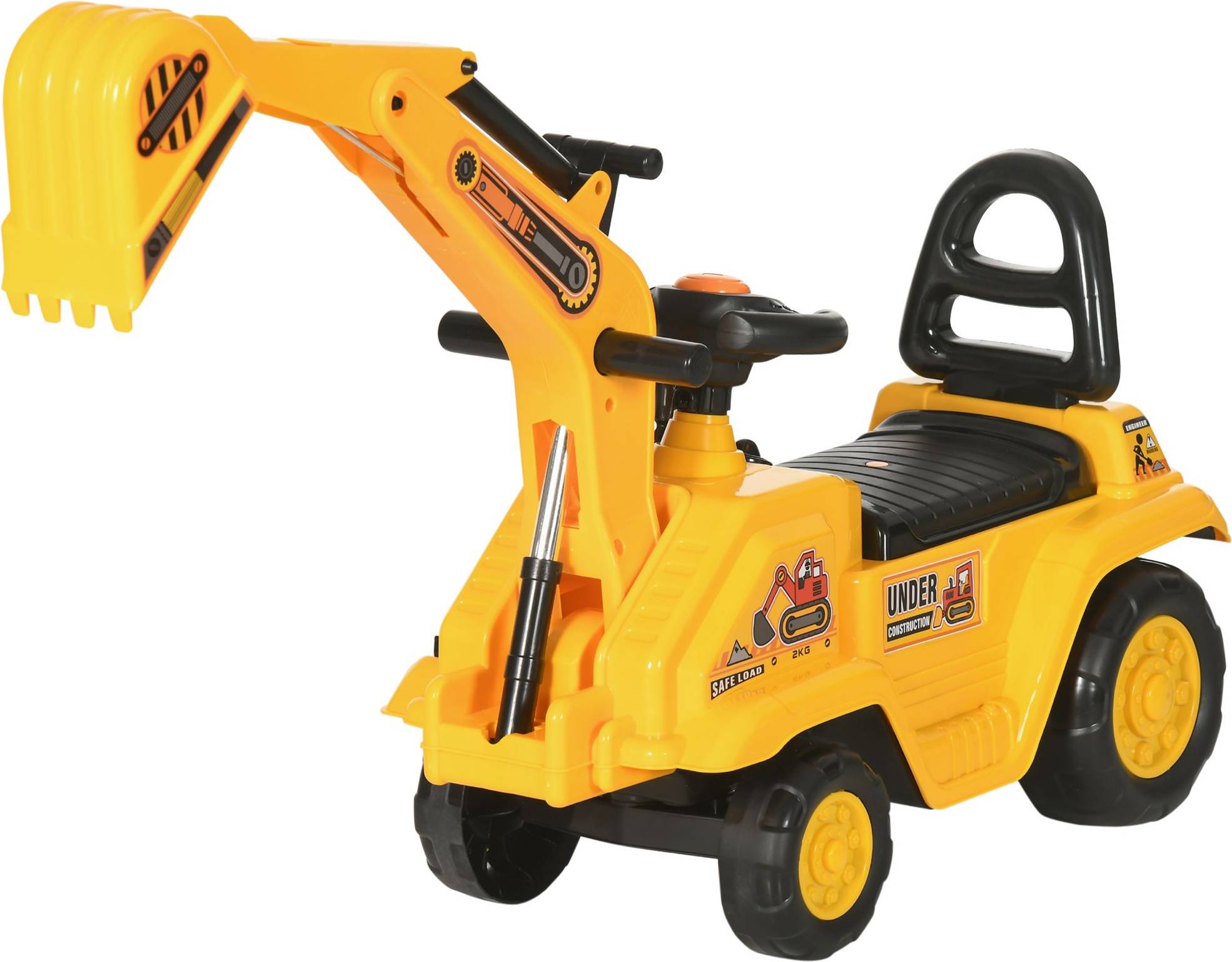 Homcom 2 in 1 Kids Ride On Tractor Pull Cart