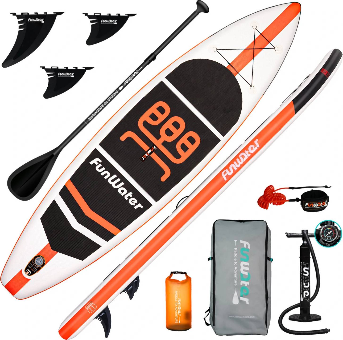 Inflatable paddle board FunWater Inflatable Stand Up Surfboard Paddle Board