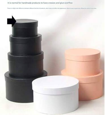 Shein 4pcs Round Gift Box Flower Box Small Box
