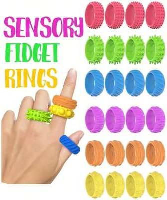 Shein 6pcs Silicone Fidget Rings