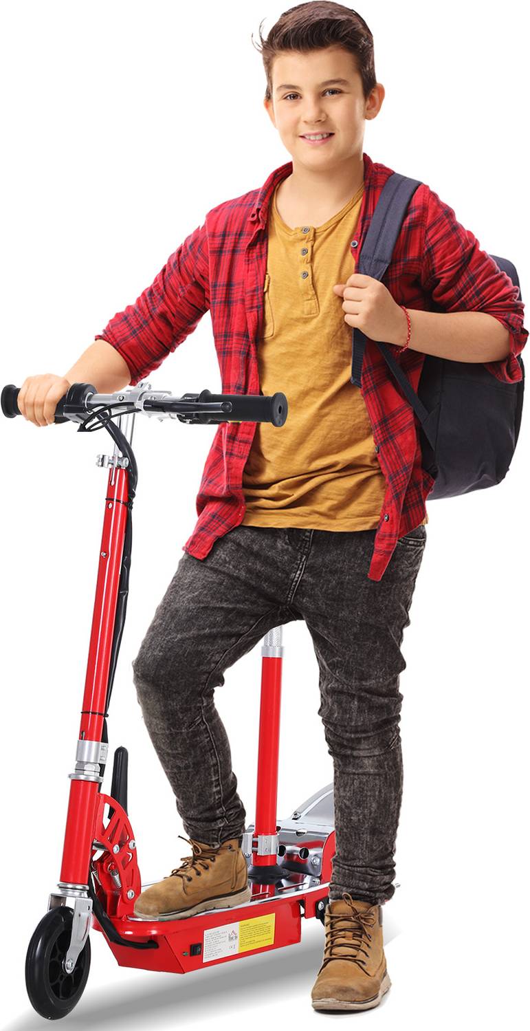 Homcom electric scooter Homcom Foldable Powered 24V Rechargeable Scooter