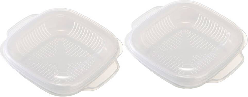 VILLCASE Portable Rice Storage Box Food Container 2pcs