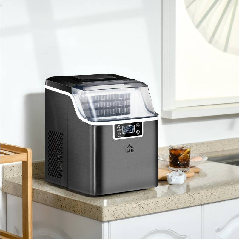 Homcom Black 3.2L Compact Ice Machine with LCD Display
