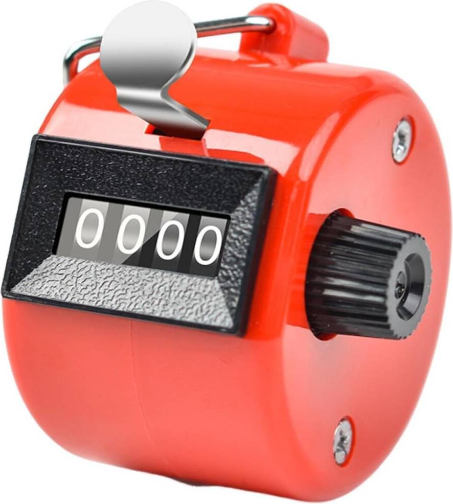 Hand Tally Counter 4 Digit Metal Clicker Measurement tool
