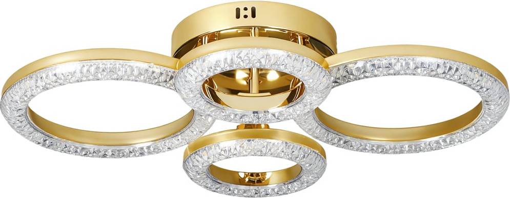 Homcom Modern 4-Ring Mount Gold Ceiling Flush Light