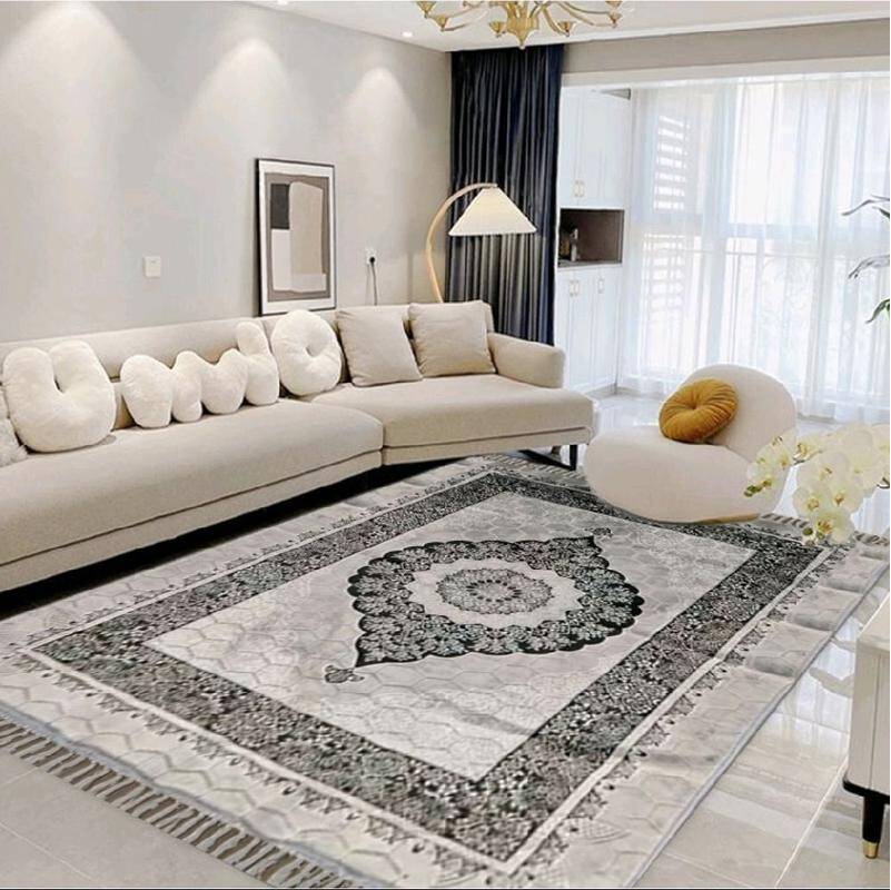 Turkish Patterned Teddy Rug 160x230 cm Turkish Grey