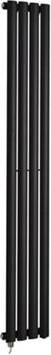 Black Single Oval Panel Electric Radiator