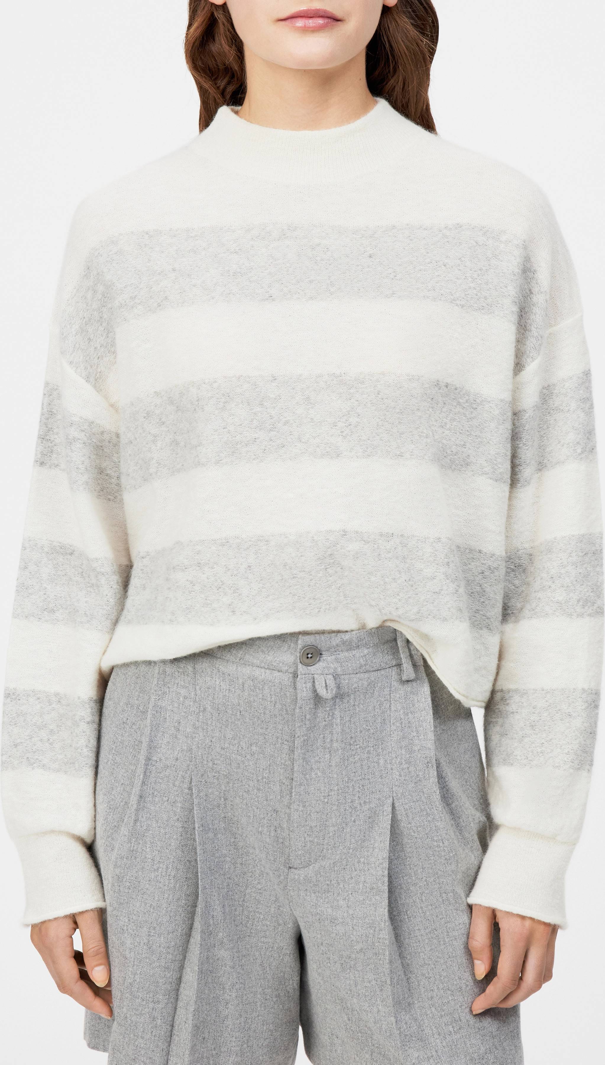 Drykorn Pullover Mathisa 10 - Lysegrå/Offwhite
