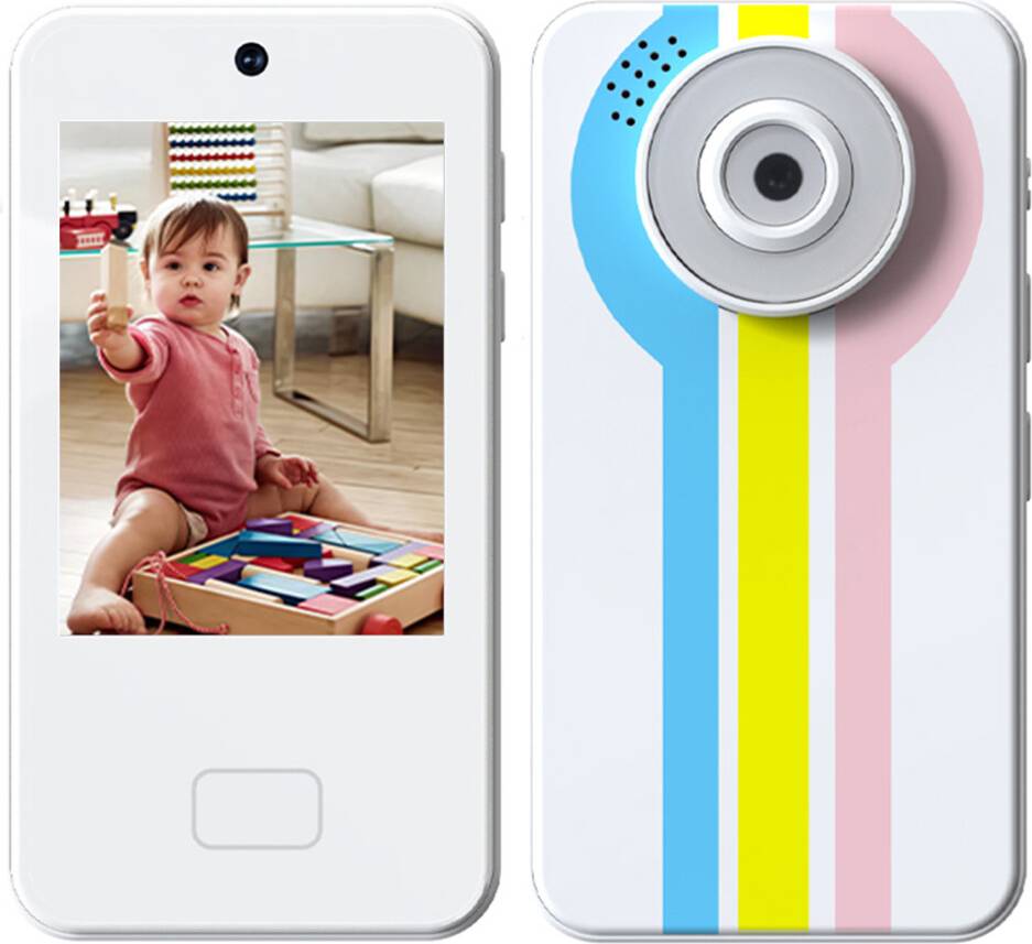 White Digital Camera 12.8 Inch