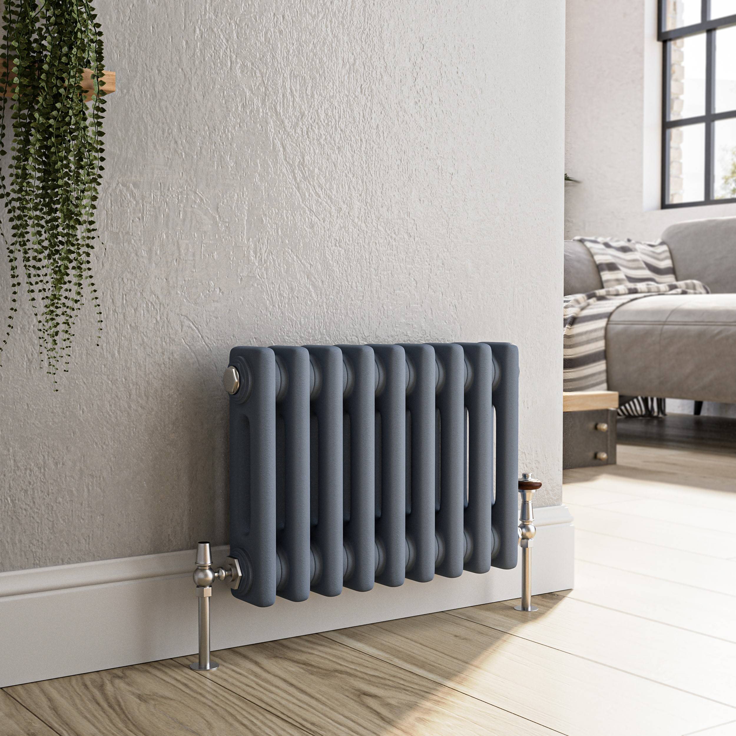 Anthracite Horizontal Double Column Radiator