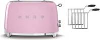 Smeg pink Smeg TSF01 2 Slice Toaster With 2 Sandwich Racks Set