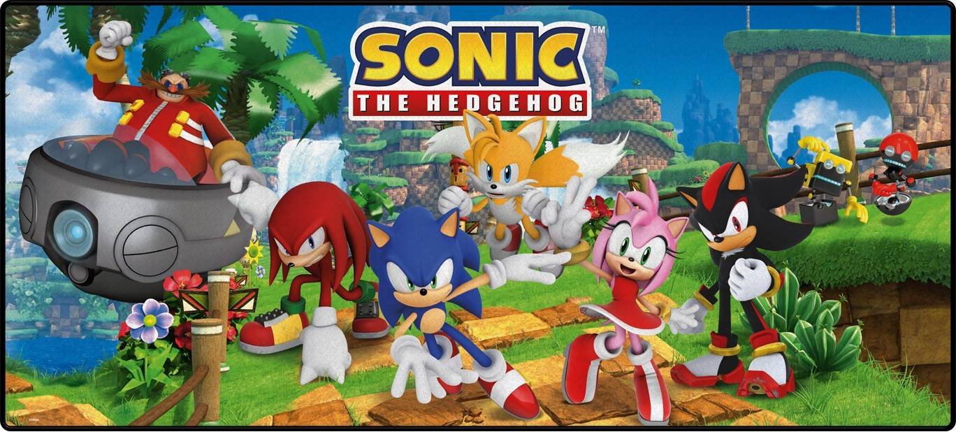 Pyramid Desk Mat Sonic Characters