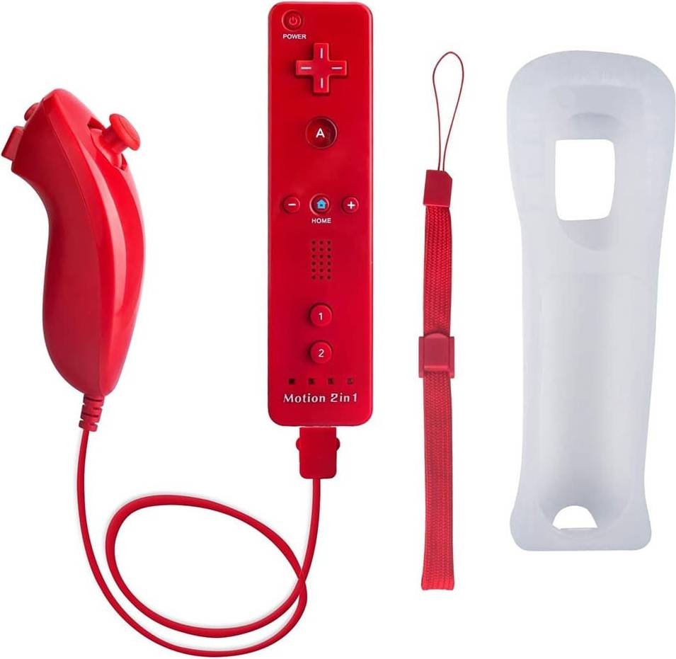 Wii Controller Set Motion Plus Red