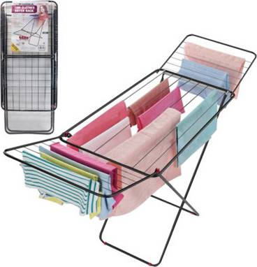 Towel drying rack B&Q Concertina Clothes Drying Rack - Black