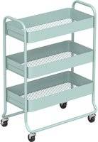 Homcom 3-Tier Storage On Wheels Trolley Table
