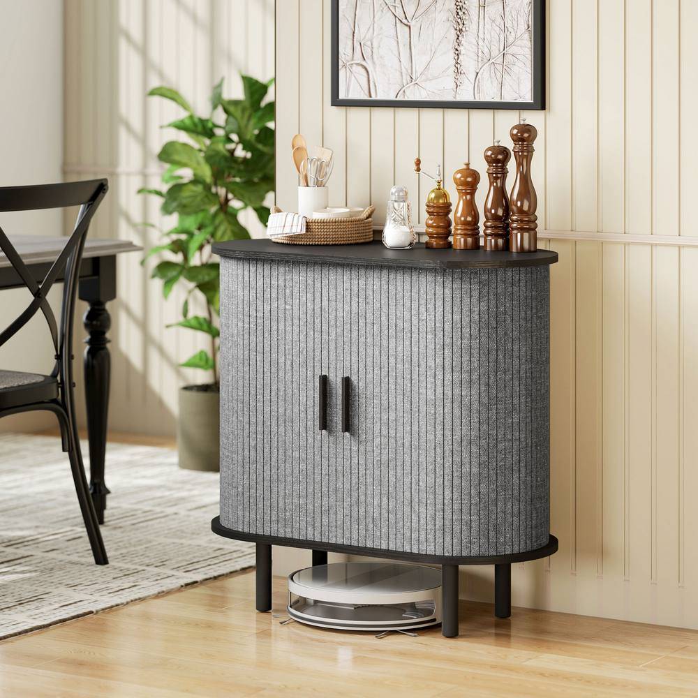 Homcom Modern With 2 Sliding Doors Sideboard