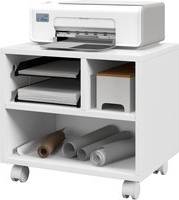 Homcom 2-Tier Printer Stand With Storage Trolley Table