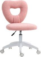 Homcom Armless Heart Computer Desk Office Chair