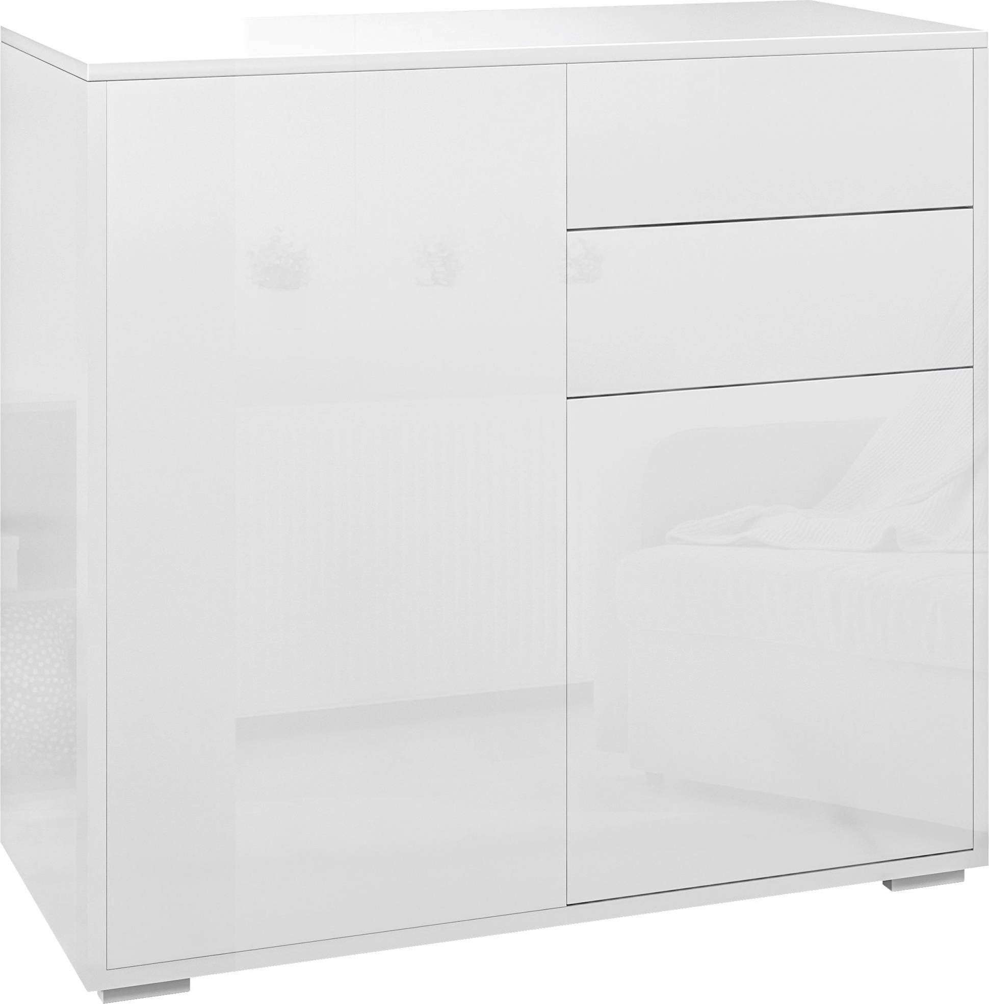 Armoire de rangement Homcom Commode Meuble De Rangement 2 Tiroirs Buffet