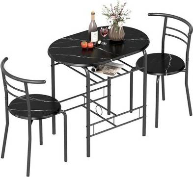 Homcom Breakfast Bar Table Stools With Shelf Dining Set