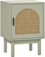 Homcom Rattan Light Green Bedside Table
