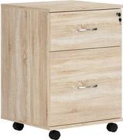 Homcom Two Drawer Lockable Filing Wood-Effect Storage Cabinet
