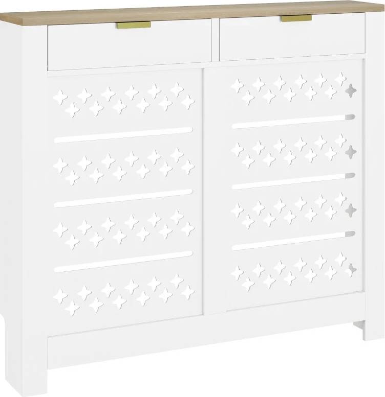 Homcom Heater Cover With Flip Drawer And Top Shelf