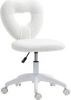 Homcom Armless Heart Computer Desk Office Chair