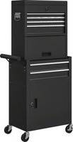Tool chest Homcom Three-Part Steel Locking Tool Chest Black