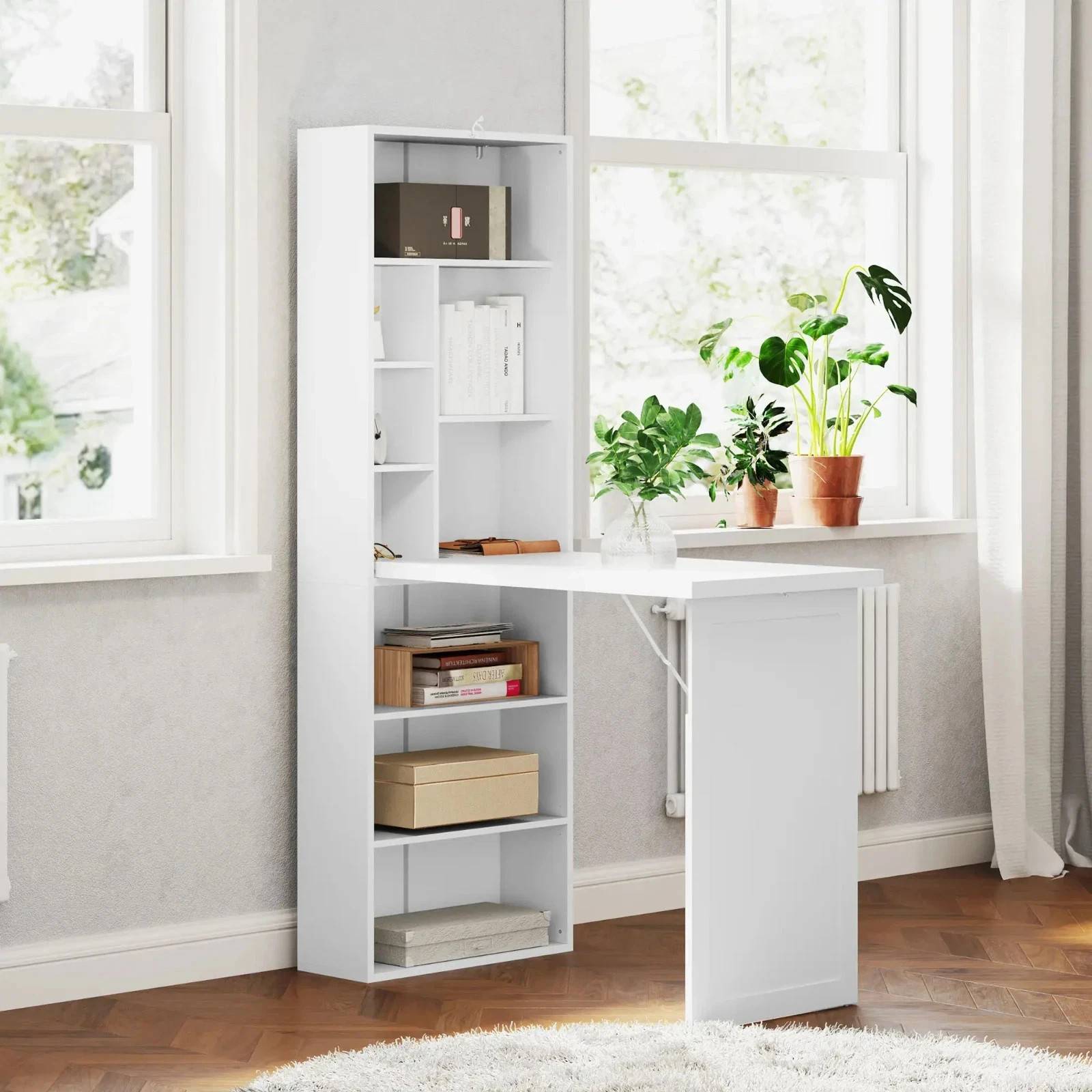 Homcom Work Bookshelf Whiteboard Storage Writing Desk