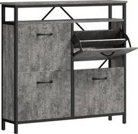 Homcom Storage Cabinet With 4 Flip Drawers Shoe Rack