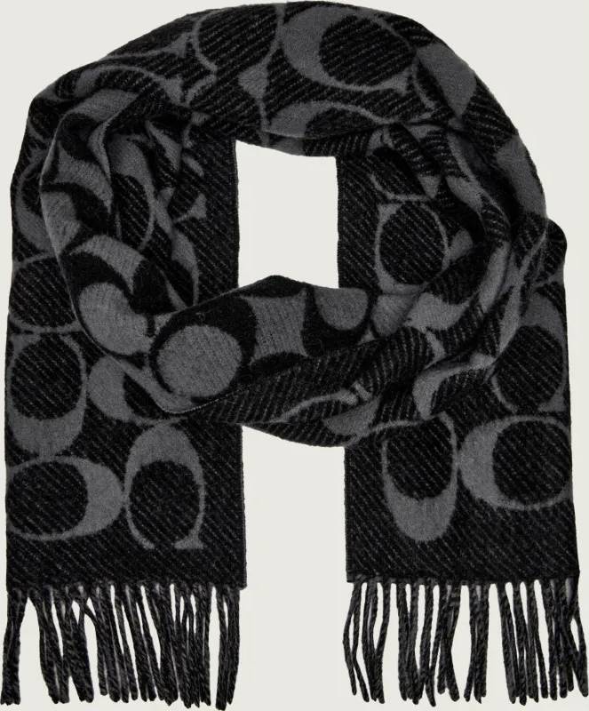 Coach Tørklæde Med Monogram Uld - Sort