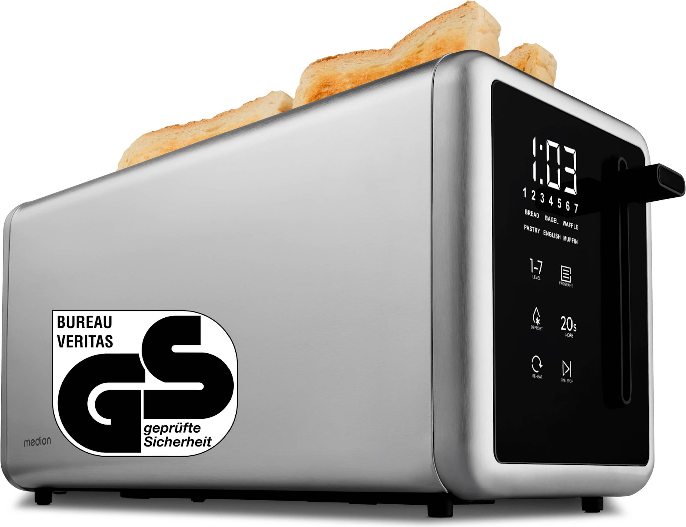 Medion Toaster MD12103 LED Sensor Touch Display